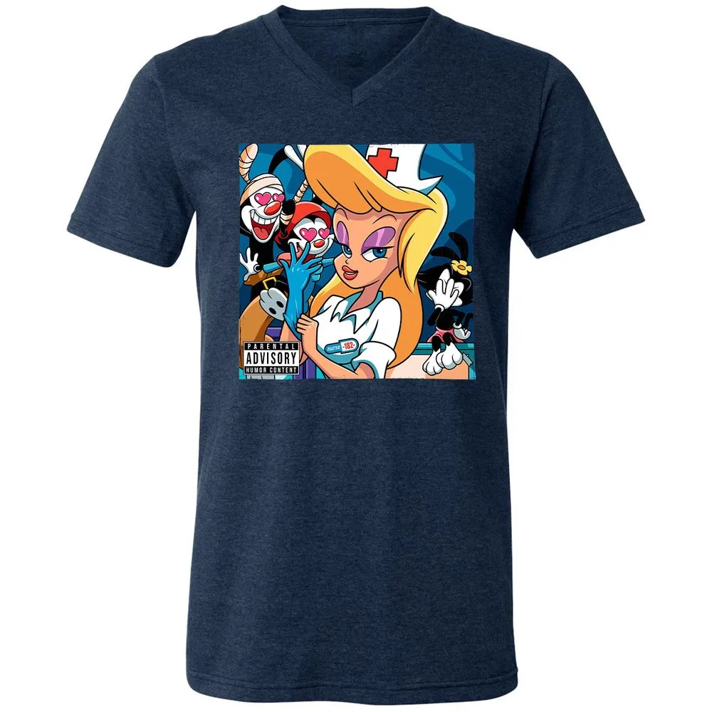 Unisex V-Neck T-Shirt - 94YTS377 - Heather Navy - 15