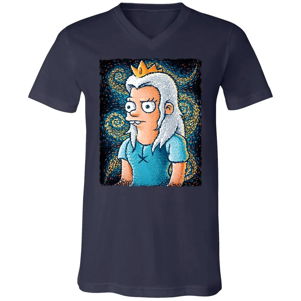 Unisex V-Neck T-Shirt - 9LHX6FQ6 - Navy - 2