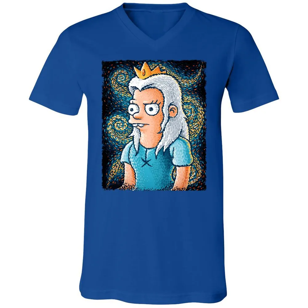 Unisex V-Neck T-Shirt - 9LHX6FQ6 - True Royal - 4