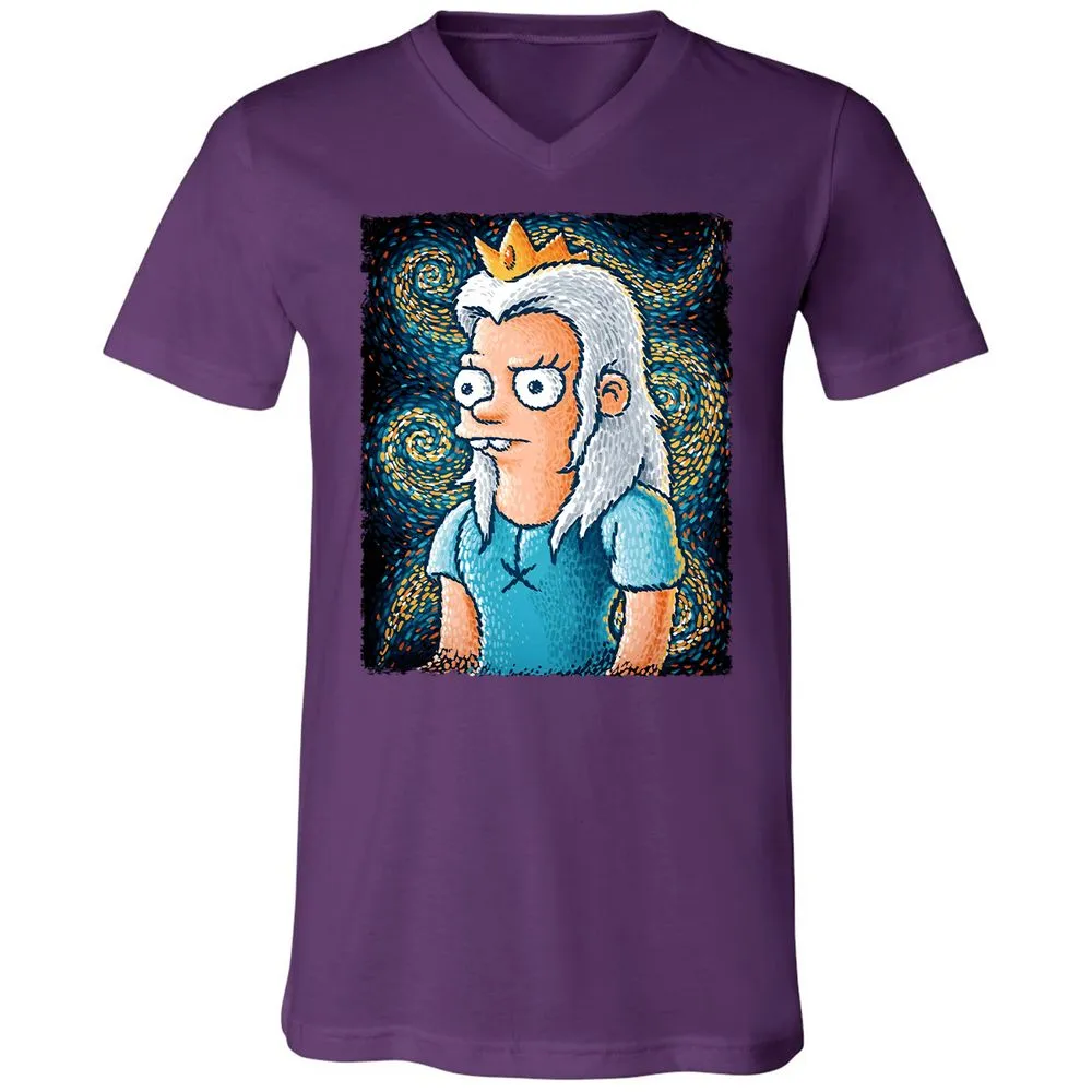 Unisex V-Neck T-Shirt - 9LHX6FQ6 - Team Purple - 9