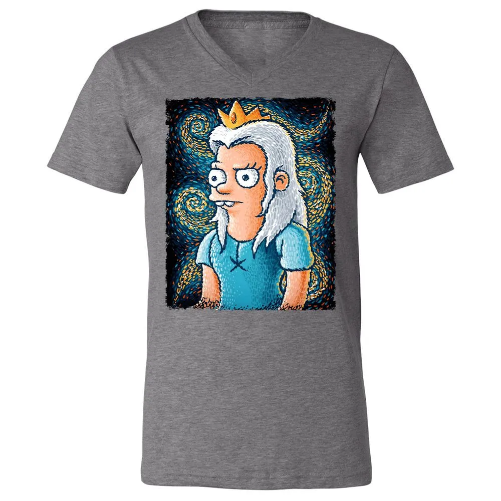 Unisex V-Neck T-Shirt - 9LHX6FQ6 - Deep Heather - 13
