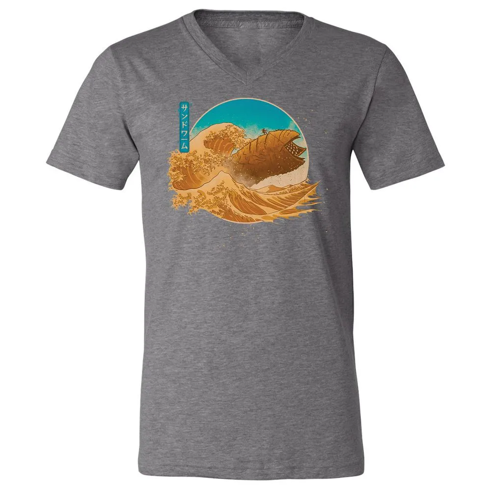 Unisex V-Neck T-Shirt - VXWQQW9Z - Deep Heather - 13