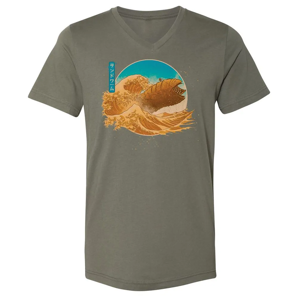 Unisex V-Neck T-Shirt - VXWQQW9Z - Military Green - 10