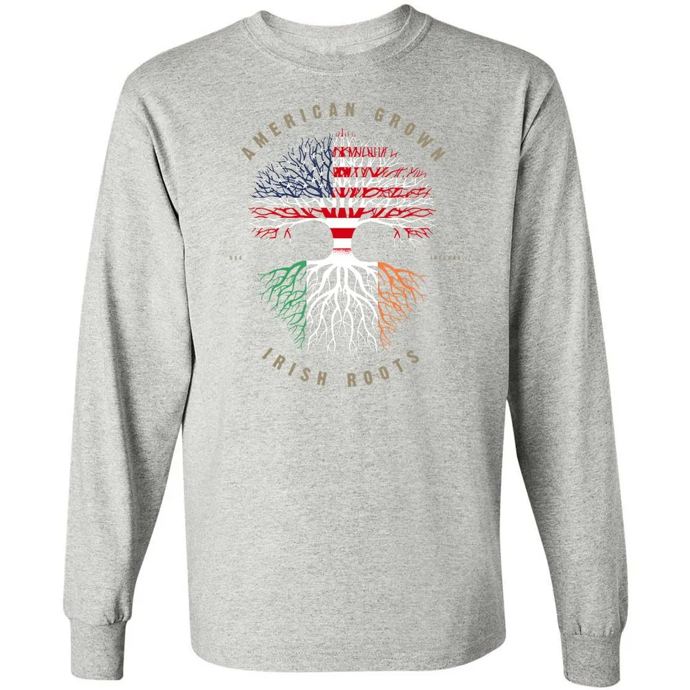 Long Sleeve T-Shirt - C7JQGKV8 - Ash - 7