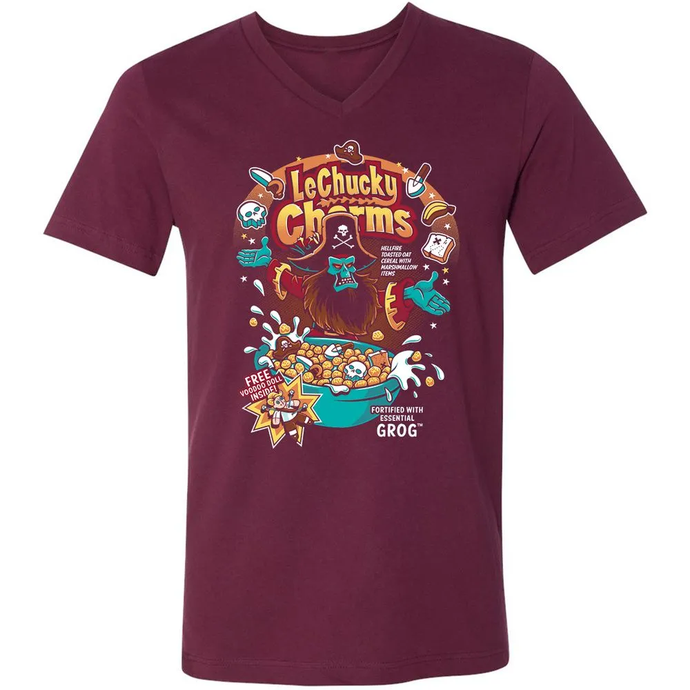 Unisex V-Neck T-Shirt - 8K6ZZV6G - Maroon - 6