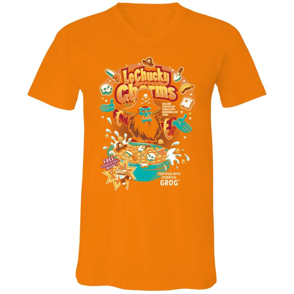 Unisex V-Neck T-Shirt - 8K6ZZV6G - Orange - 11