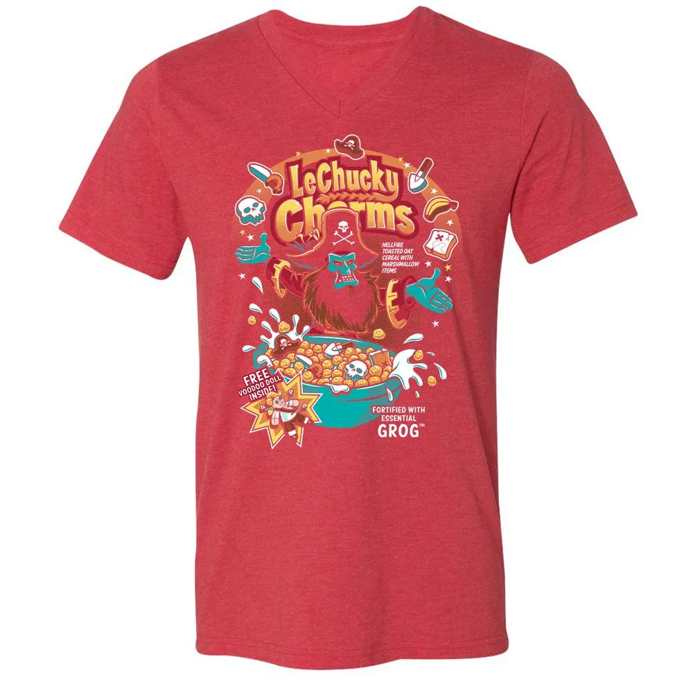Unisex V-Neck T-Shirt - 8K6ZZV6G - Heather Red - 16
