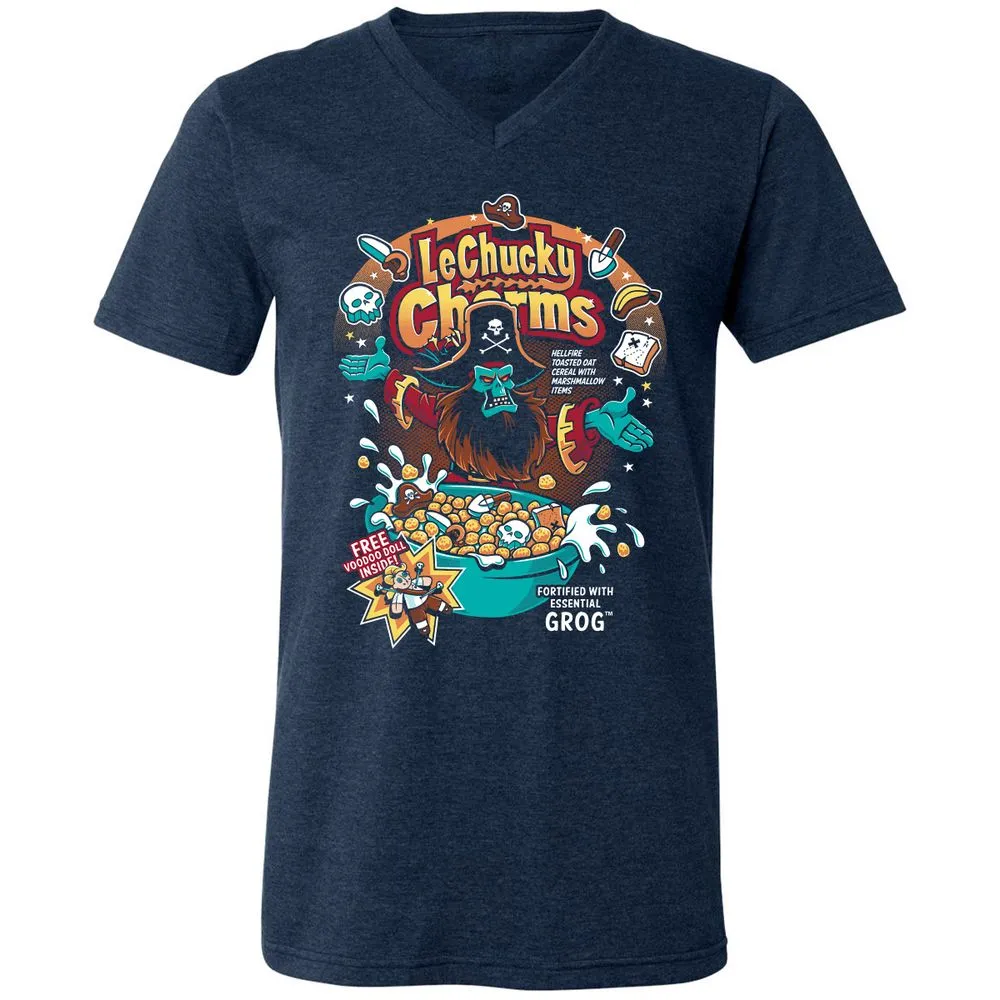 Unisex V-Neck T-Shirt - 8K6ZZV6G - Heather Navy - 15