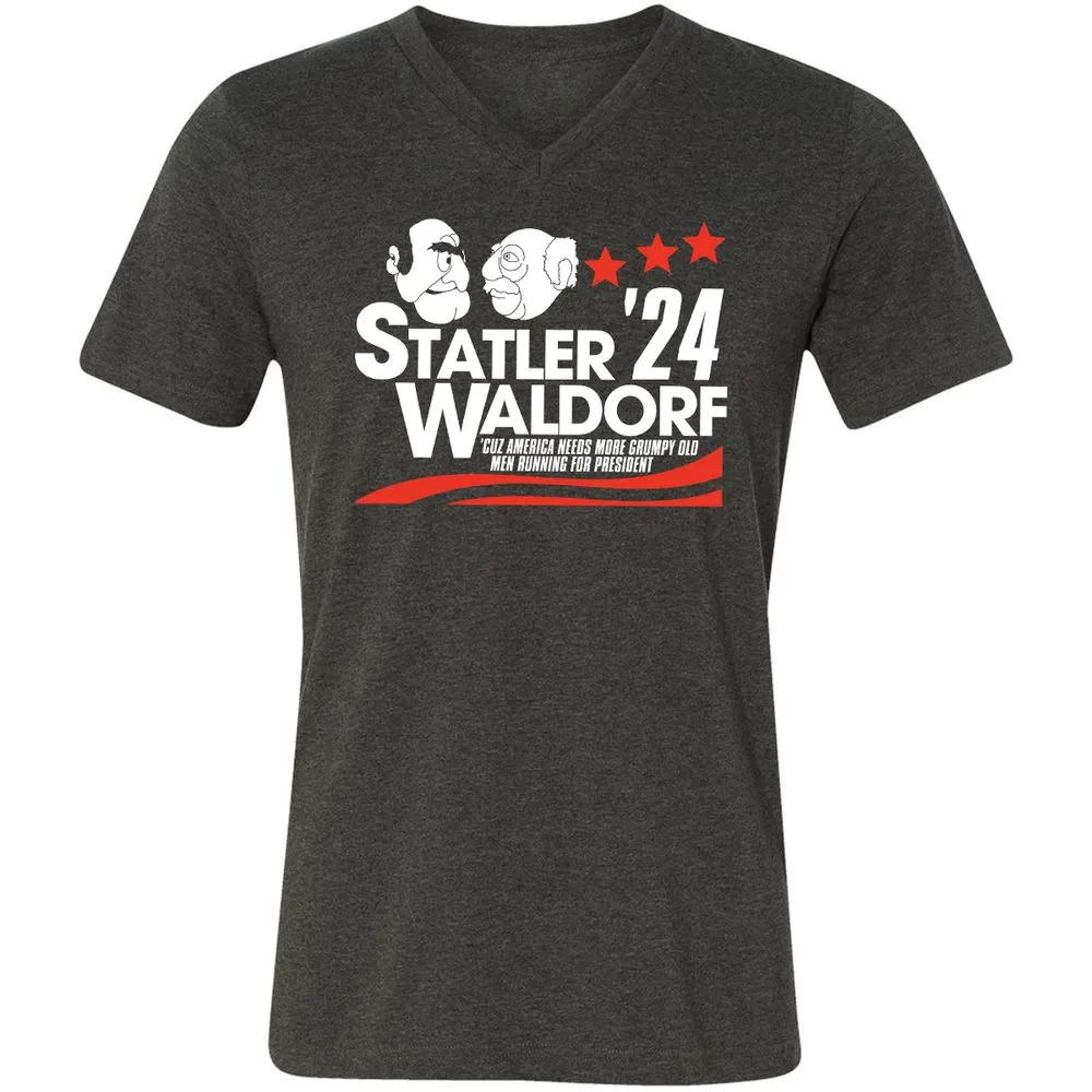 Unisex V-Neck T-Shirt - LYS27YWL - Dark Grey Heather - 8