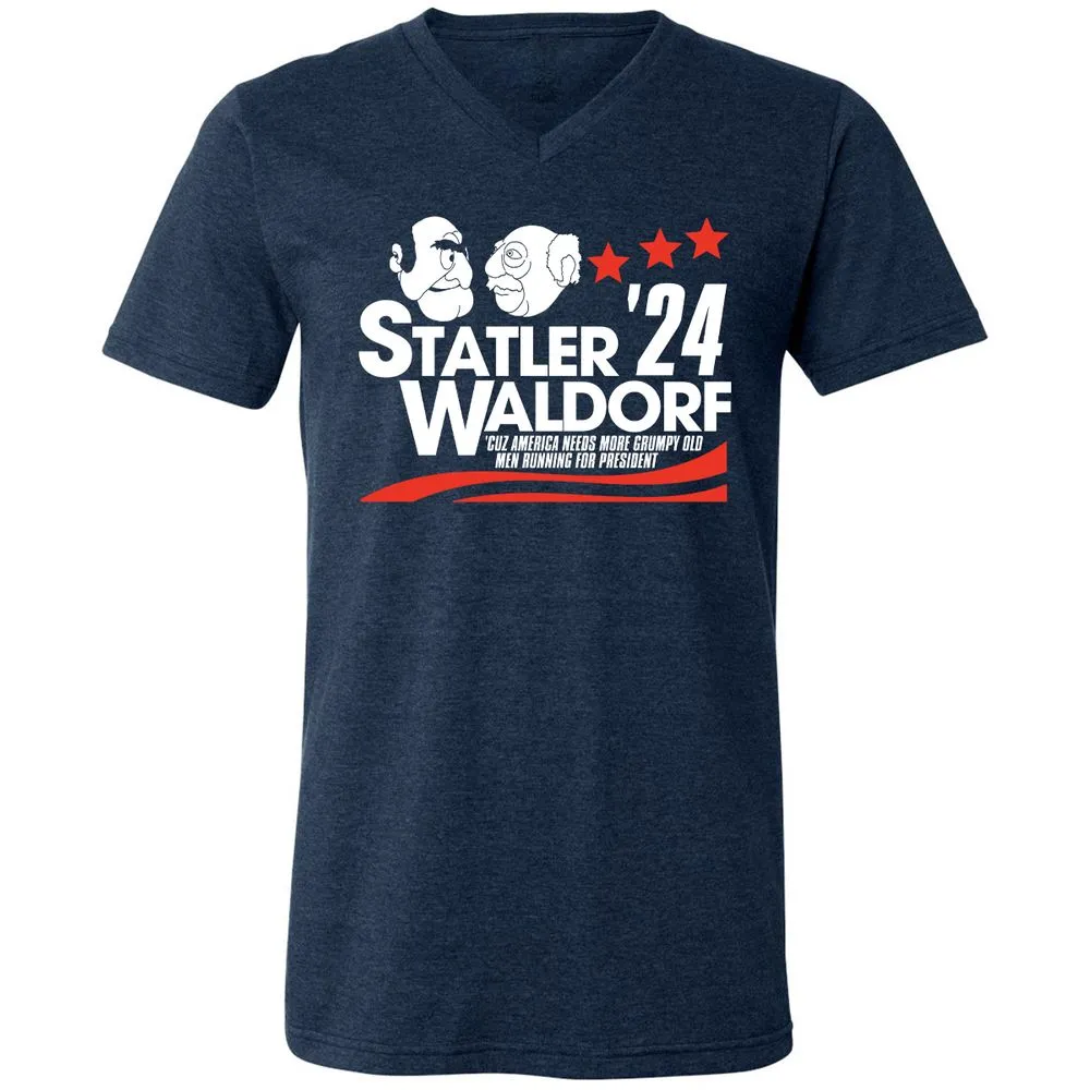 Unisex V-Neck T-Shirt - LYS27YWL - Heather Navy - 15