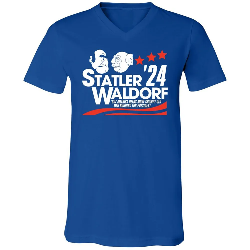 Unisex V-Neck T-Shirt - LYS27YWL - True Royal - 4