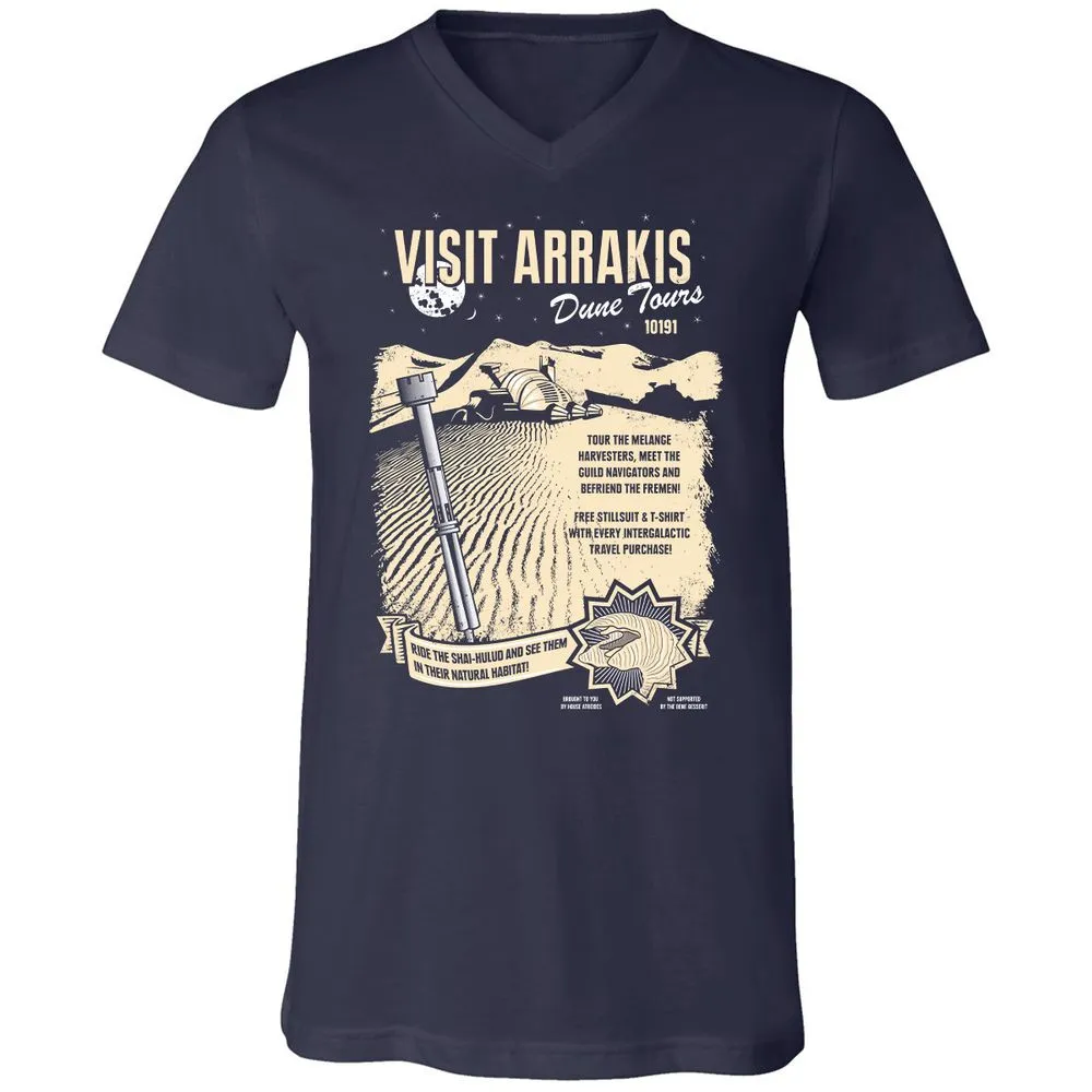 Unisex V-Neck T-Shirt - DDZYQH5R - Navy - 2