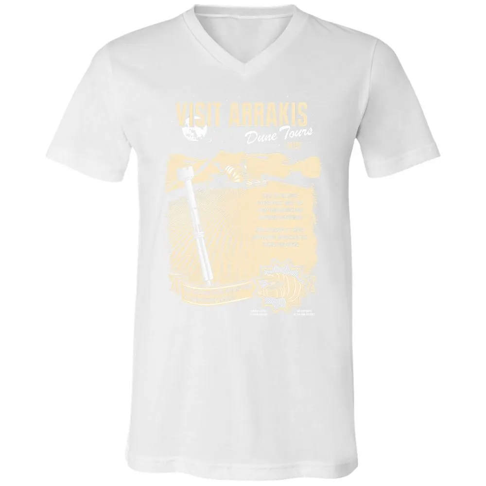 Unisex V-Neck T-Shirt - DDZYQH5R - White - 5