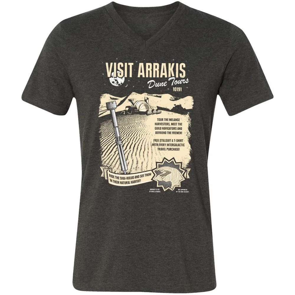 Unisex V-Neck T-Shirt - DDZYQH5R - Dark Grey Heather - 8