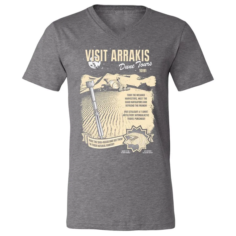 Unisex V-Neck T-Shirt - DDZYQH5R - Deep Heather - 13