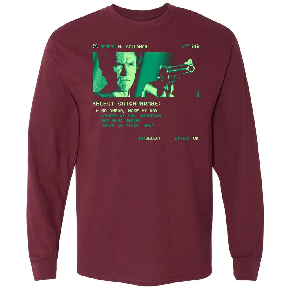 Long Sleeve T-Shirt - AGJHG4BM - Maroon - 11