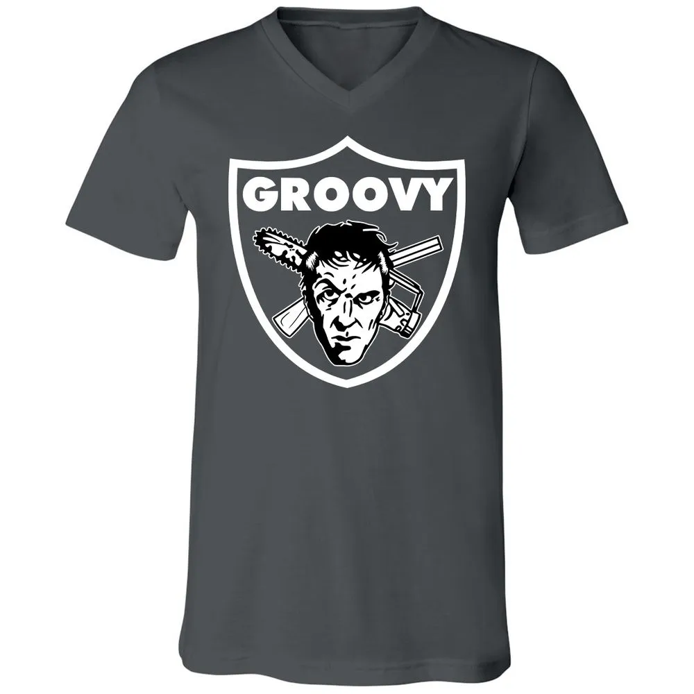 Unisex V-Neck T-Shirt - JSKTWD27 - Asphalt - 12
