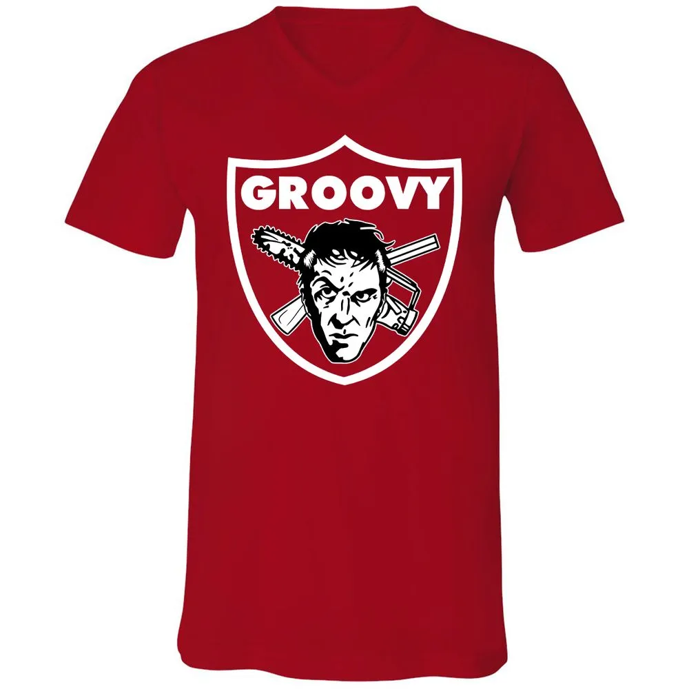Unisex V-Neck T-Shirt - JSKTWD27 - Red - 3