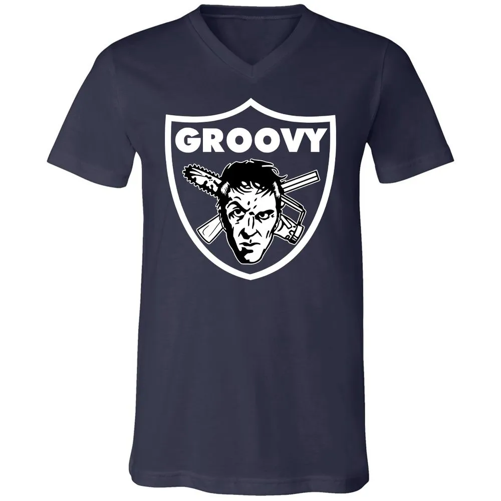 Unisex V-Neck T-Shirt - JSKTWD27 - Navy - 2