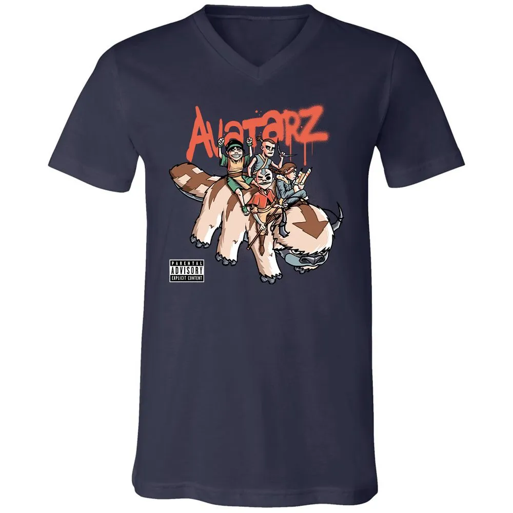 Unisex V-Neck T-Shirt - 6ESGXQNT - Navy - 2