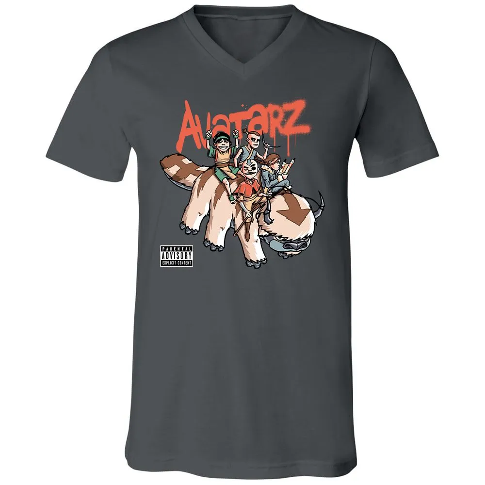 Unisex V-Neck T-Shirt - 6ESGXQNT - Asphalt - 12