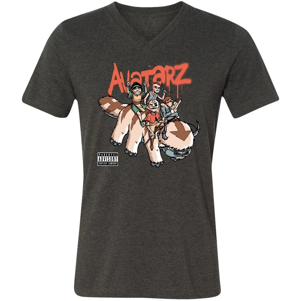 Unisex V-Neck T-Shirt - 6ESGXQNT - Dark Grey Heather - 8