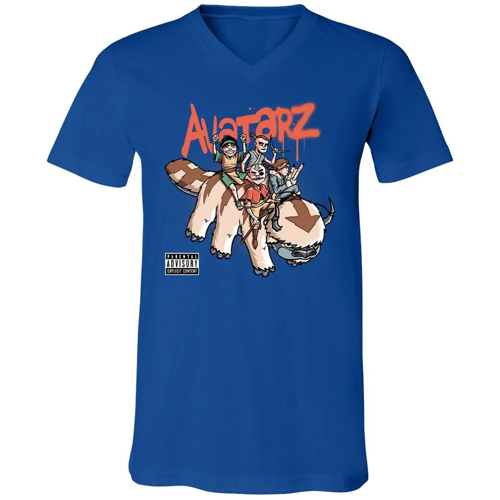 Unisex V-Neck T-Shirt - 6ESGXQNT - True Royal - 4