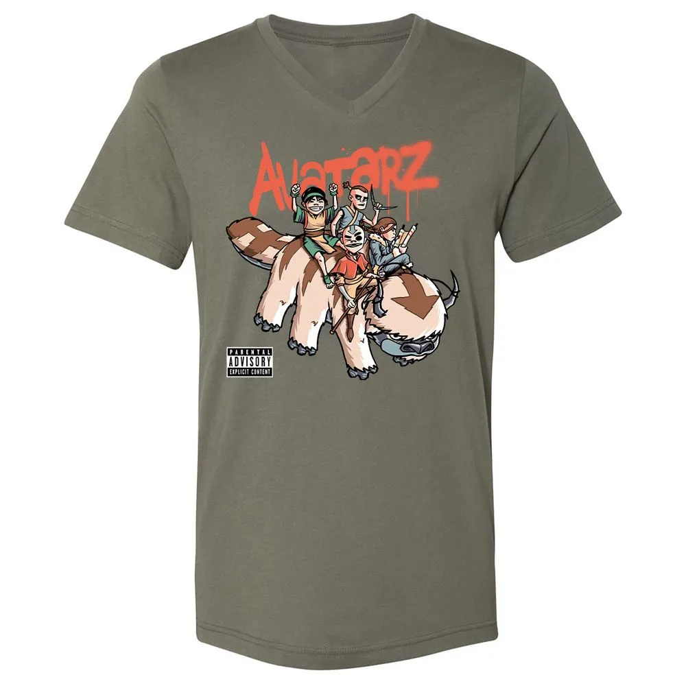 Unisex V-Neck T-Shirt - 6ESGXQNT - Military Green - 10