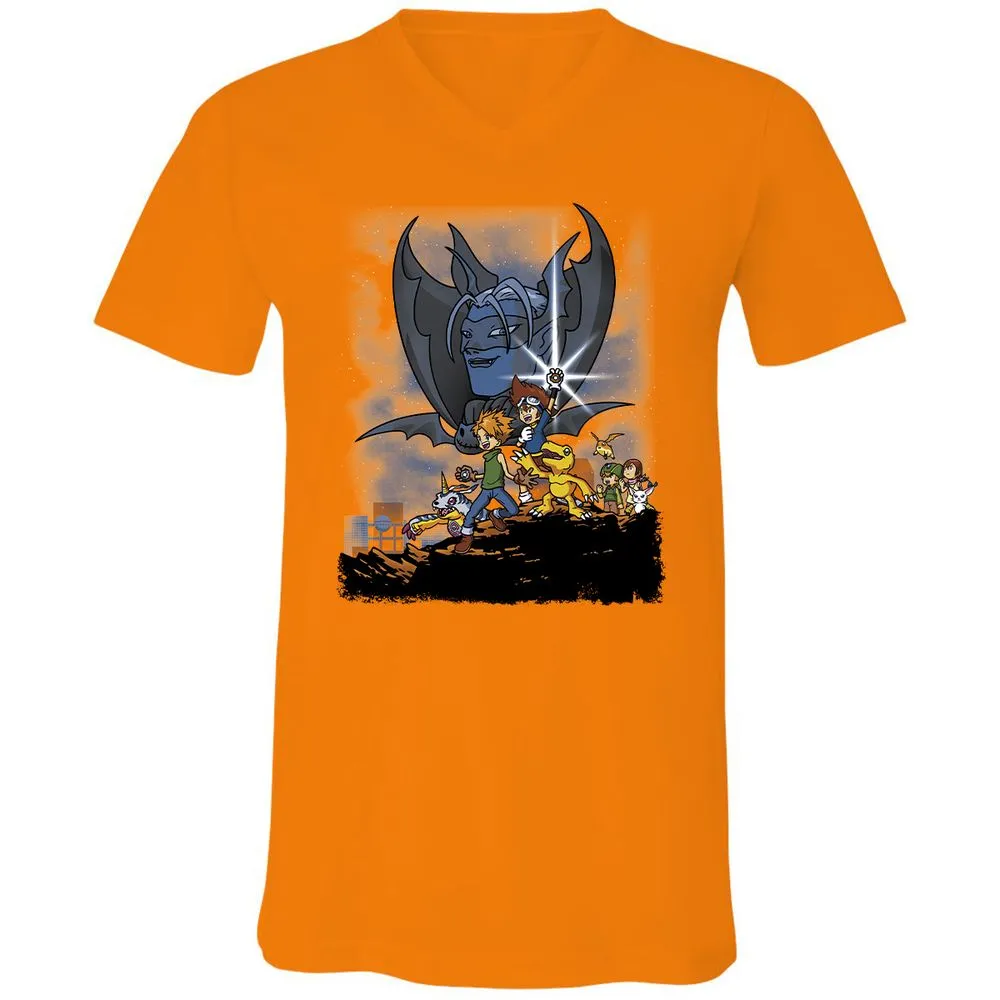 Unisex V-Neck T-Shirt - TCMMZNG4 - Orange - 11