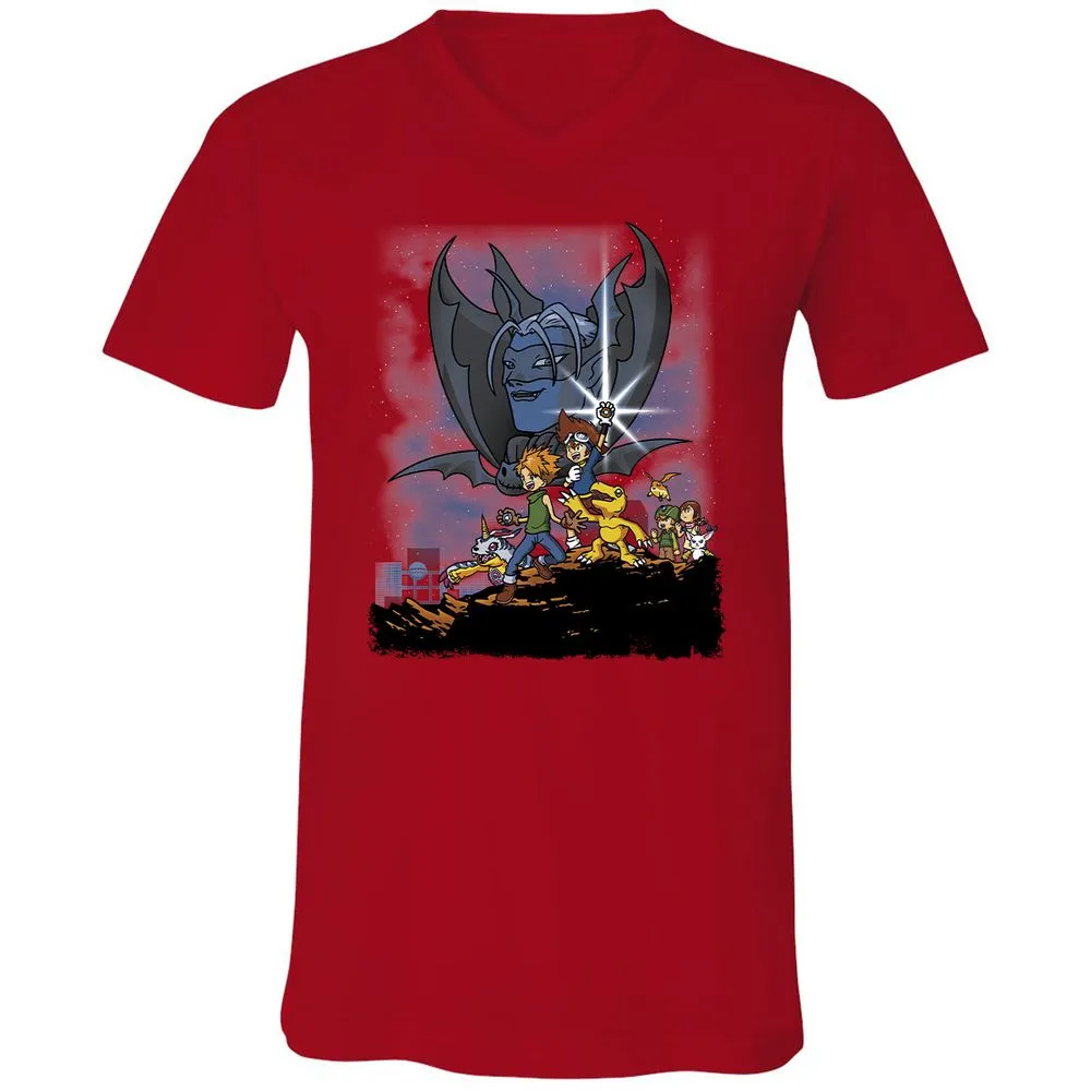 Unisex V-Neck T-Shirt - TCMMZNG4 - Red - 3