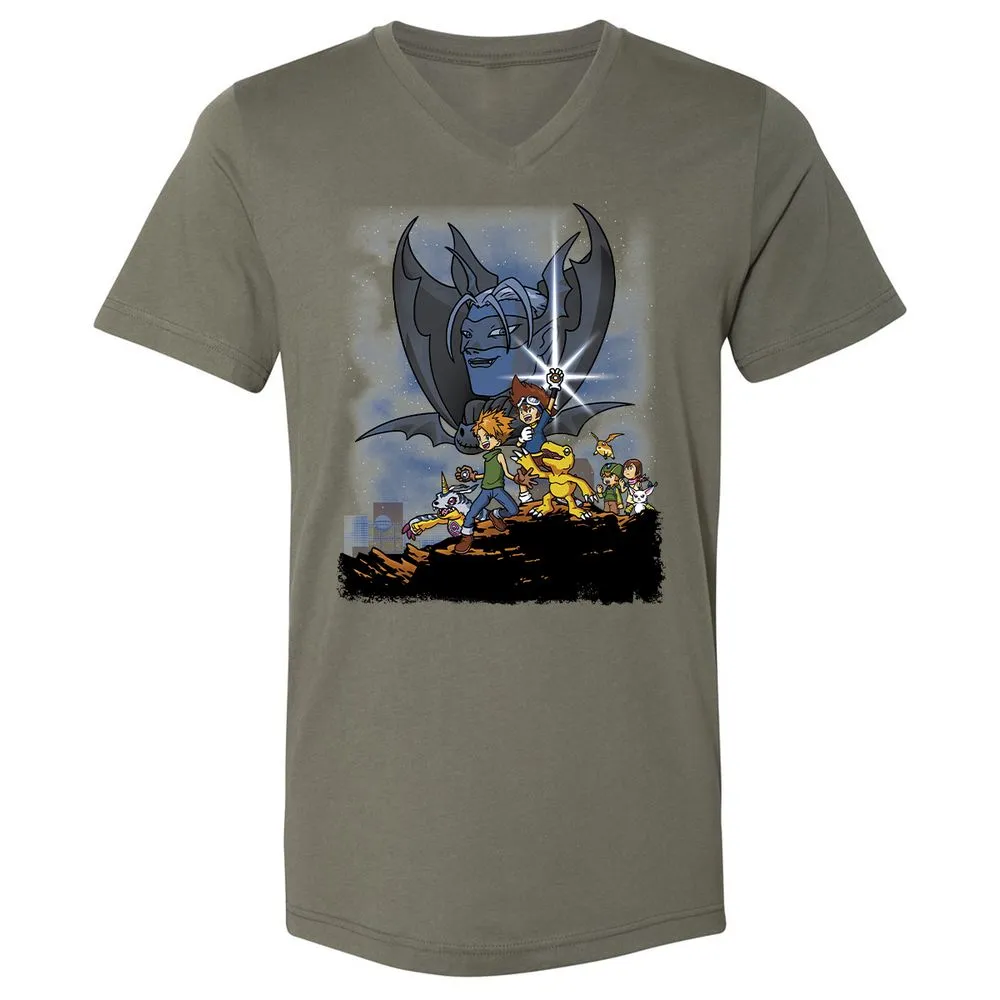 Unisex V-Neck T-Shirt - TCMMZNG4 - Military Green - 10
