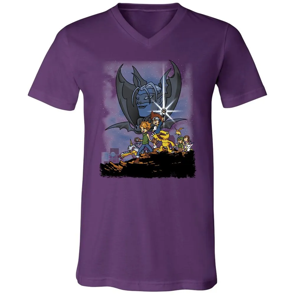 Unisex V-Neck T-Shirt - TCMMZNG4 - Team Purple - 9