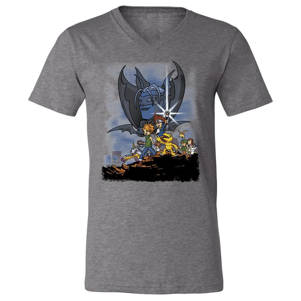 Unisex V-Neck T-Shirt - TCMMZNG4 - Deep Heather - 13