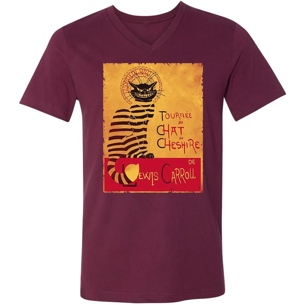 Unisex V-Neck T-Shirt - LMZMLQP4 - Maroon - 6
