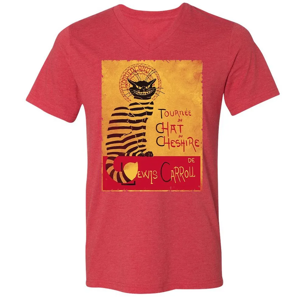 Unisex V-Neck T-Shirt - LMZMLQP4 - Heather Red - 16