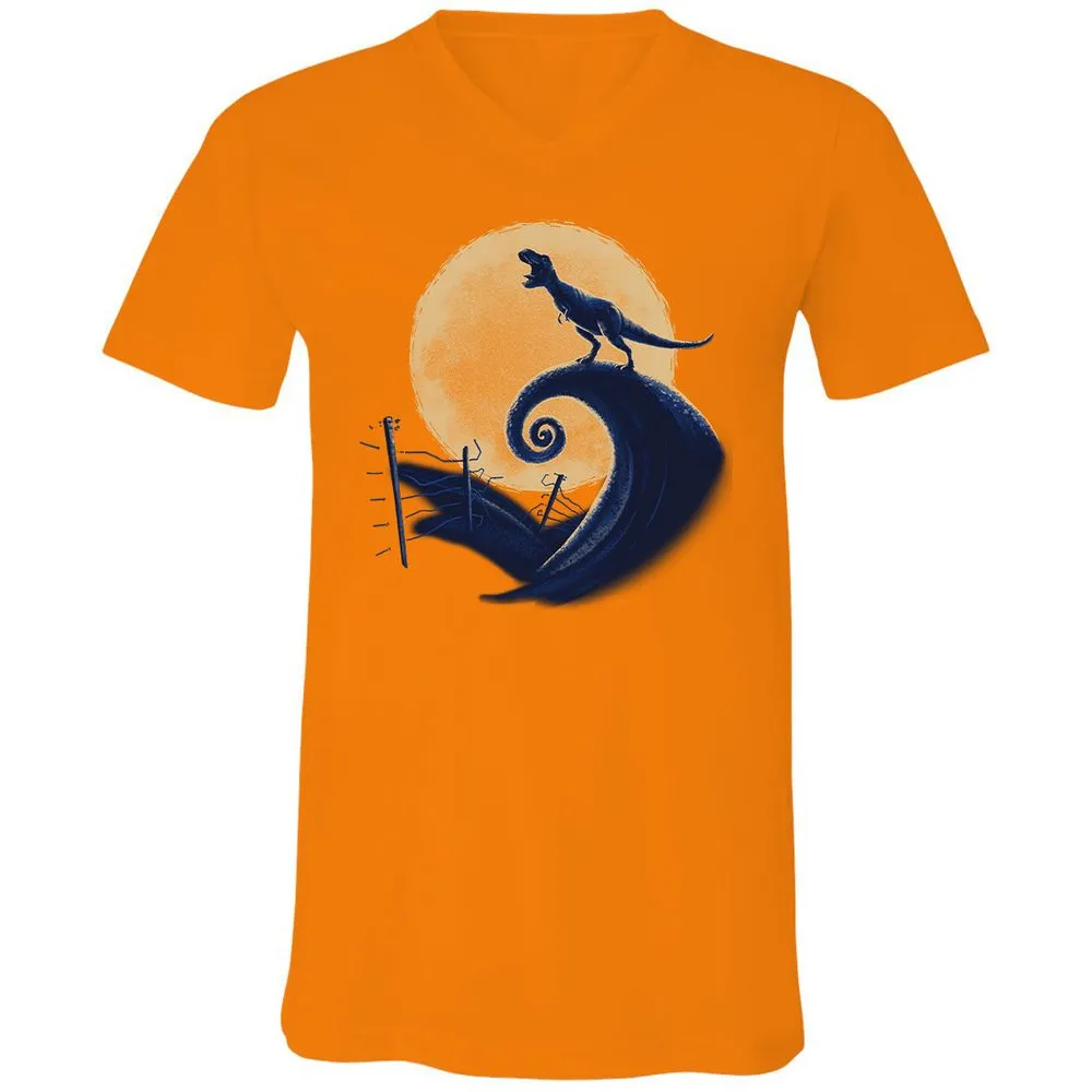 Unisex V-Neck T-Shirt - LXC479HW - Orange - 11