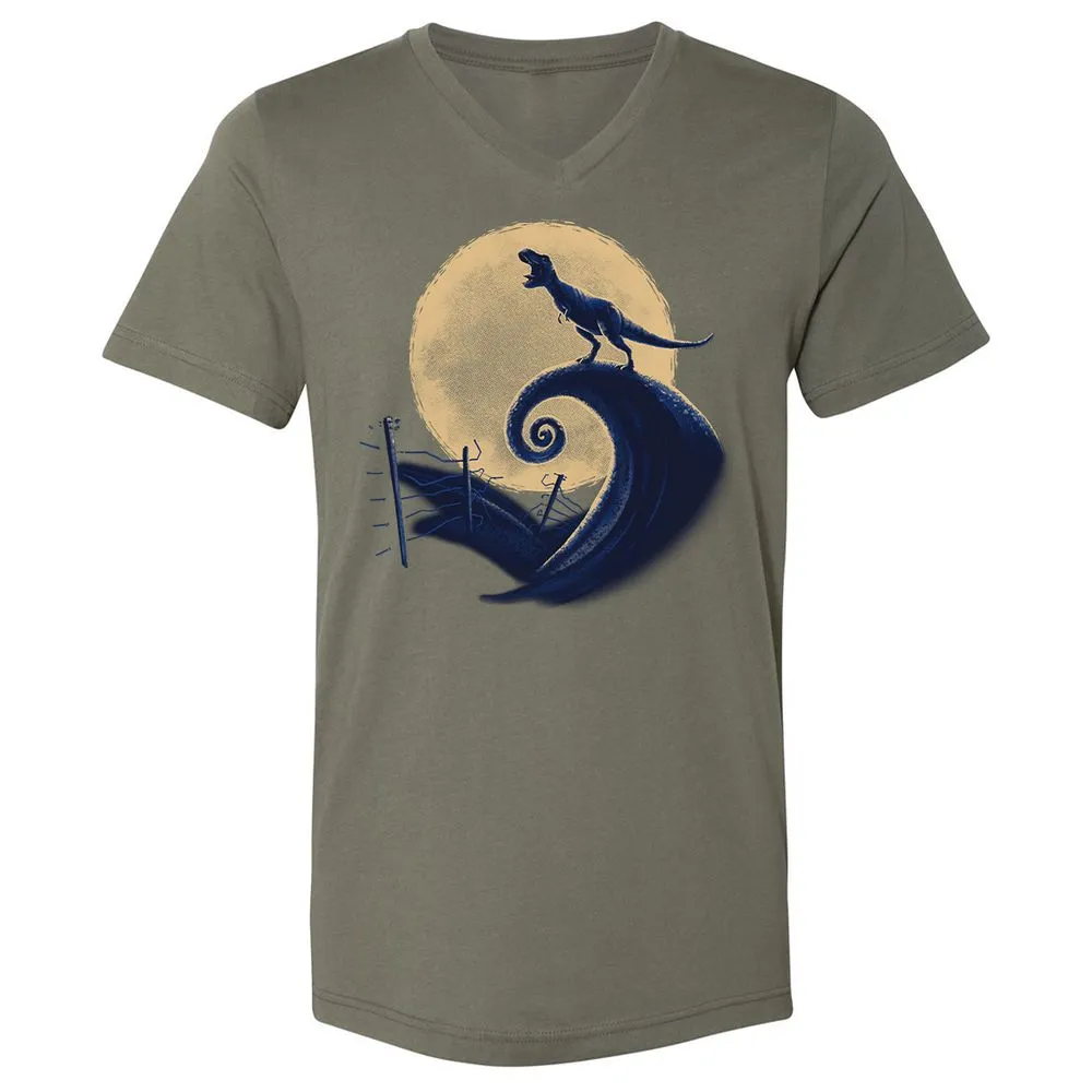 Unisex V-Neck T-Shirt - LXC479HW - Military Green - 10