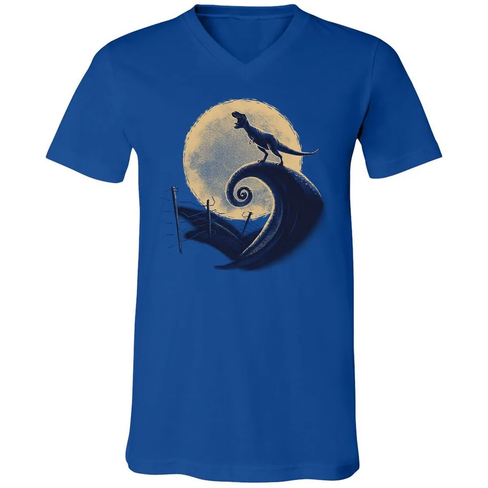 Unisex V-Neck T-Shirt - LXC479HW - True Royal - 4