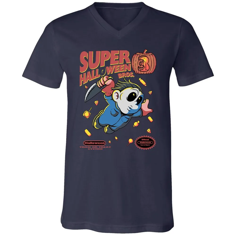 Unisex V-Neck T-Shirt - DLVH5R33 - Navy - 2
