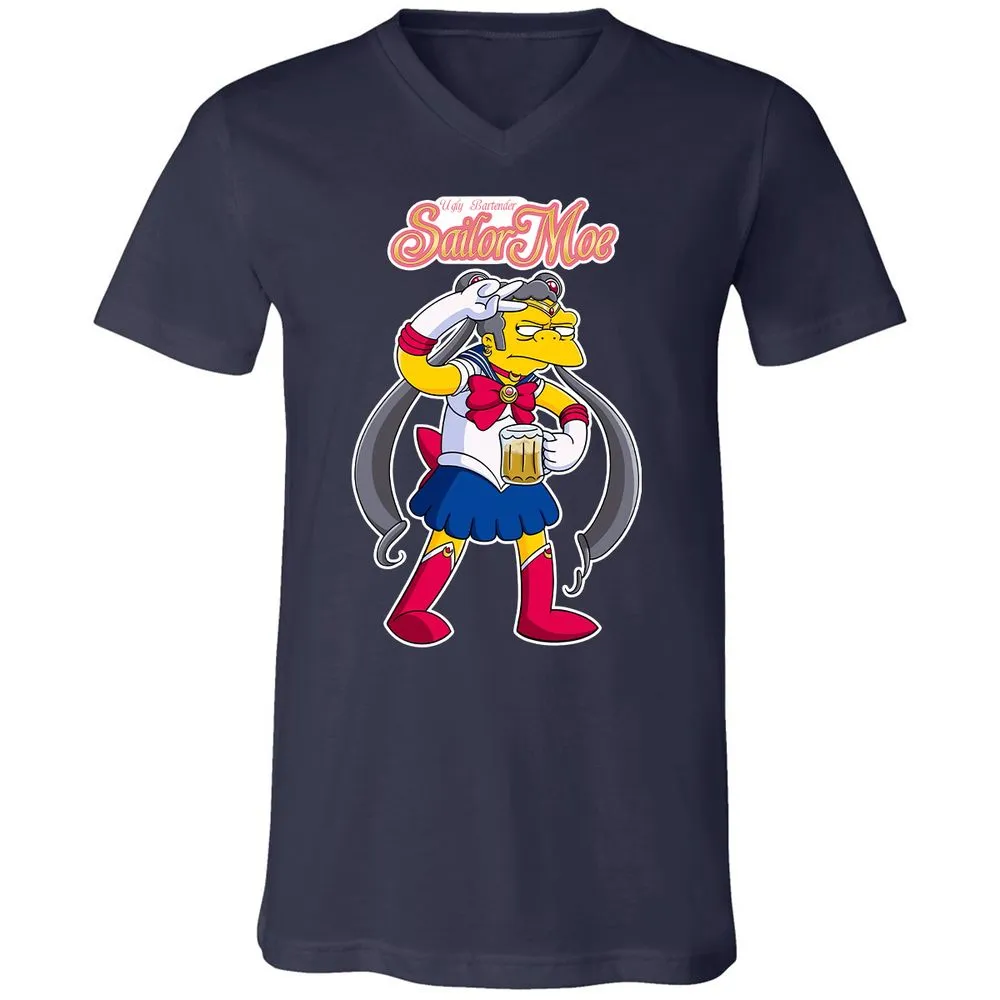 Unisex V-Neck T-Shirt - RP5NB6MK - Navy - 2
