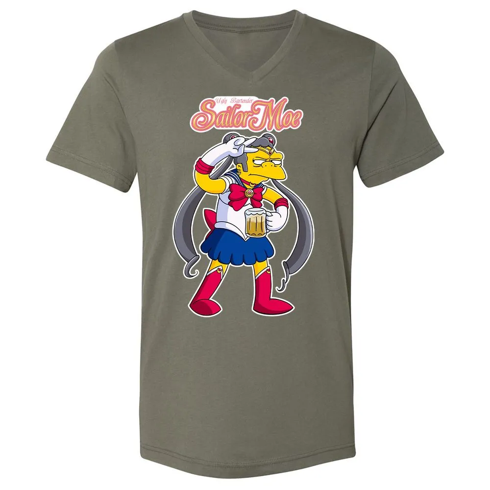 Unisex V-Neck T-Shirt - RP5NB6MK - Military Green - 10