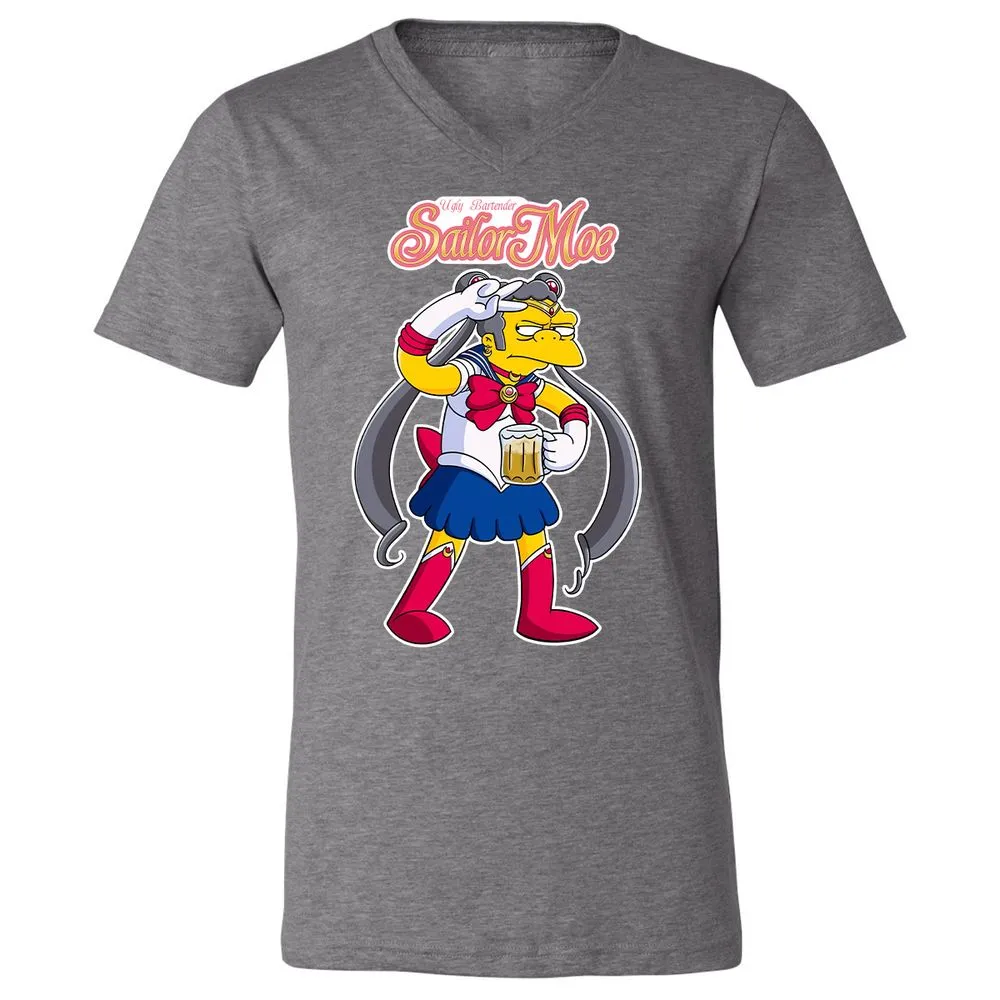 Unisex V-Neck T-Shirt - RP5NB6MK - Deep Heather - 13