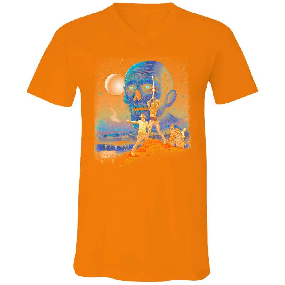 Unisex V-Neck T-Shirt - UL8U8CFB - Orange - 11