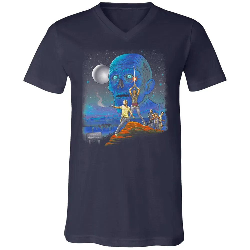 Unisex V-Neck T-Shirt - UL8U8CFB - Navy - 2