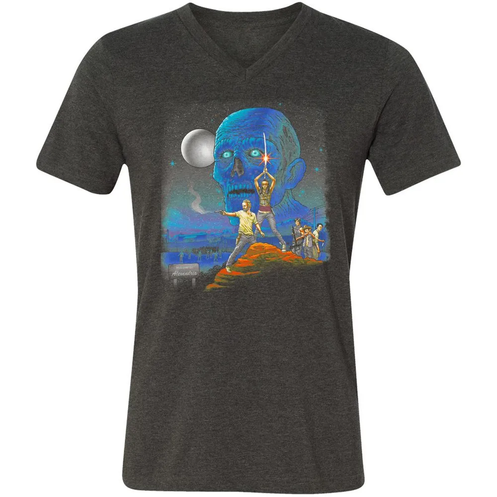Unisex V-Neck T-Shirt - UL8U8CFB - Dark Grey Heather - 8