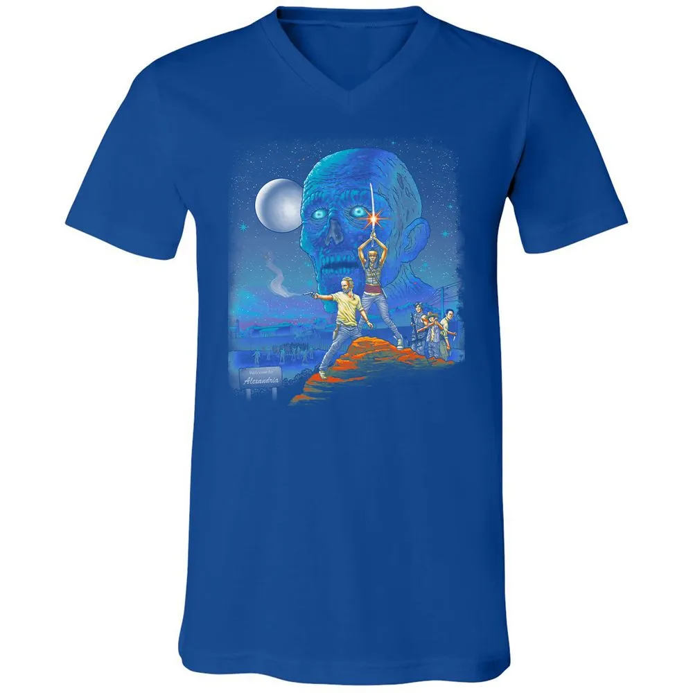 Unisex V-Neck T-Shirt - UL8U8CFB - True Royal - 4