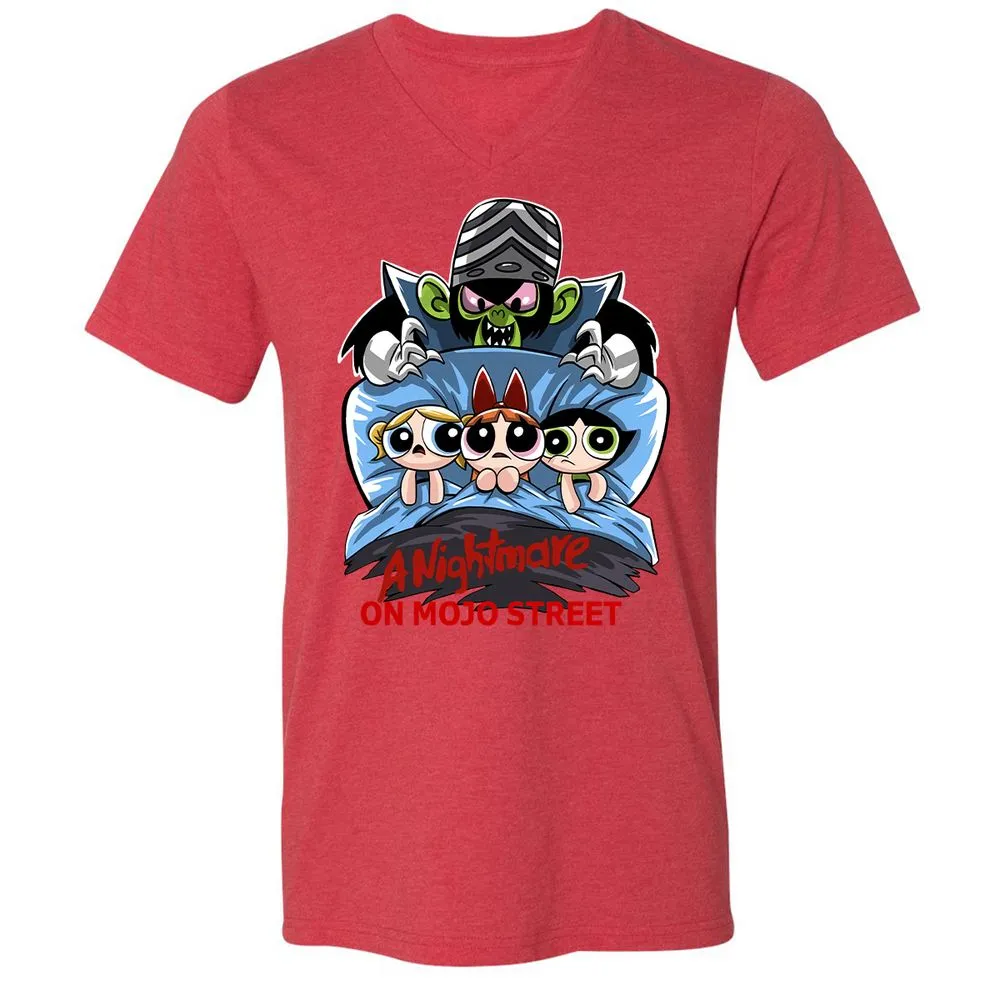 Unisex V-Neck T-Shirt - DC7TEKXX - Heather Red - 16