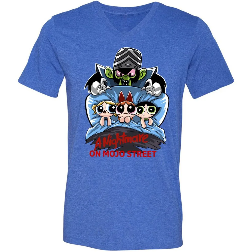 Unisex V-Neck T-Shirt - DC7TEKXX - Heather True Royal - 14