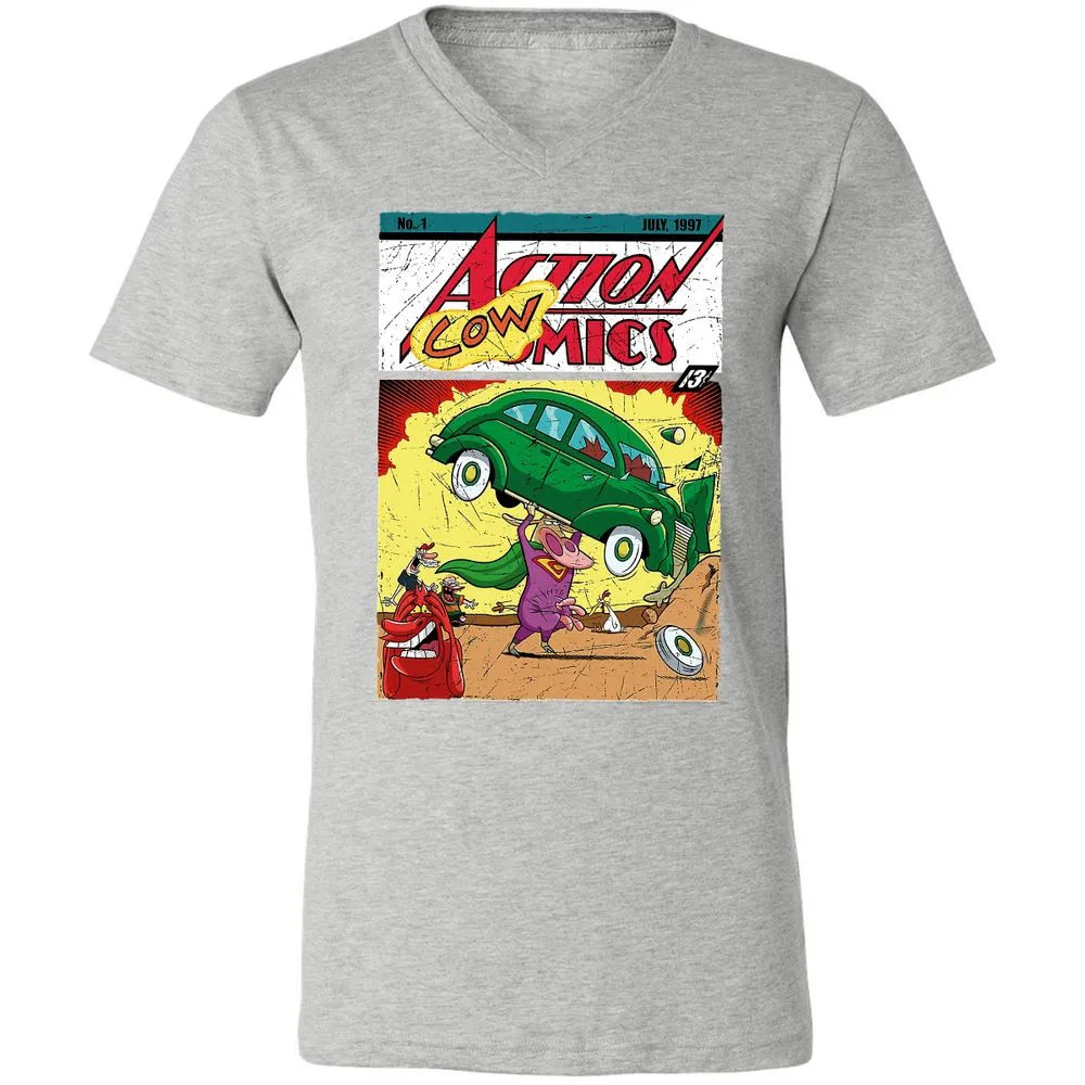 Unisex V-Neck T-Shirt - B6DDSGGC - Athletic Heather - 7