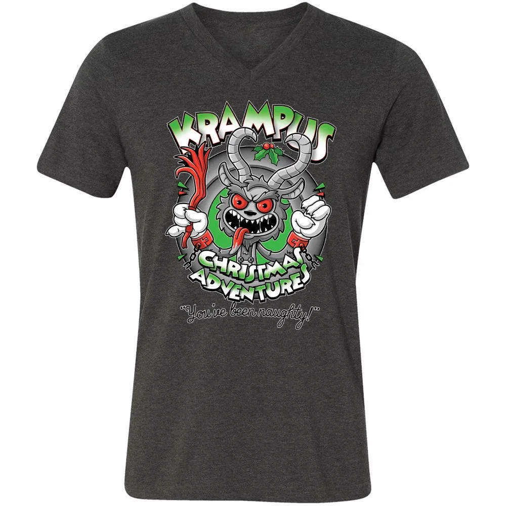 Unisex V-Neck T-Shirt - TTQQH2DU - Dark Grey Heather - 8